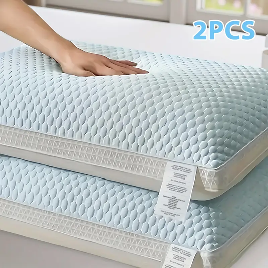 2pcs Cooling Pillows With Massage Beads, Cooling Bead Neck Pillow For Adults - Summer Comfort, Heat Relief Support, Decorative Pillows For Bed, All-Season Support For Side, Back&Stomach Sleepers, Suitable For Bedrooms, Dormitories, Etc.