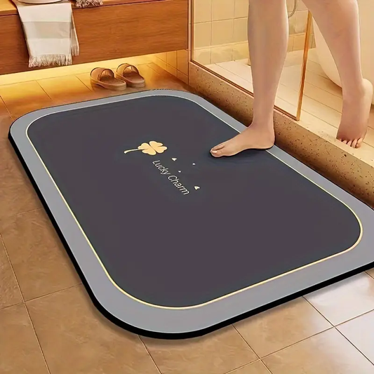 1pc Quick Dry Bathroom Mat, Pet Feeding Mat, Super Absorbent Diatomite Bath Mat, Non-slip And Water-absorbing Floor Mat, Soft And Comfortable Bathroom Mat, Suitable for Bathroom, Shower, Laundry Room, Bedroom, Doorstep Mat, Kitchen Floor Mat